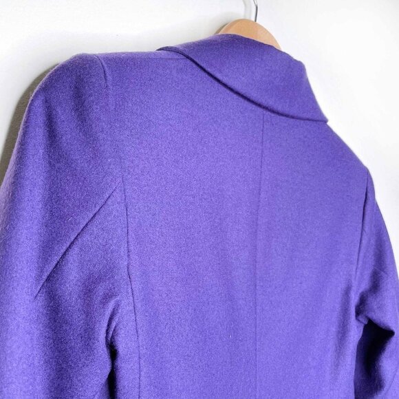 john galliano 00's purple wool skirt suit - size 6 - Picture 5 of 13